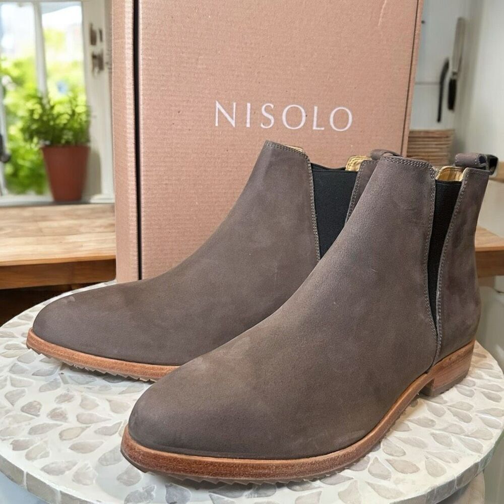 NISOLO Anthropologie $228 Chelsea Boots Women’s 11 Leather Ankle NEW Sustainable - Picture 2 of 13